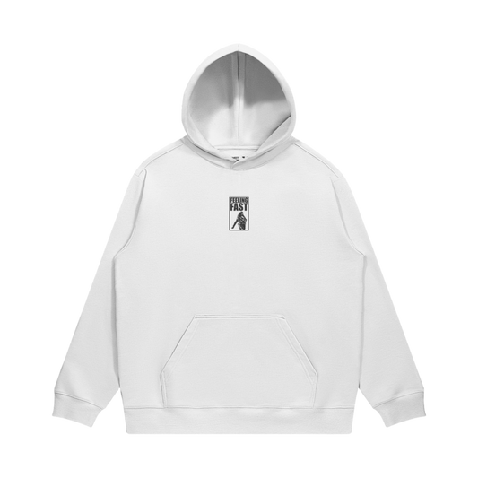 WHITE 'FEELING FAST' OVERSIZED HOODIE