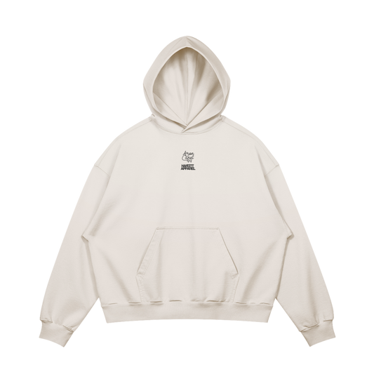 CREAM 'AUTHENTICITY MARKED' OVERSIZED HOODIE