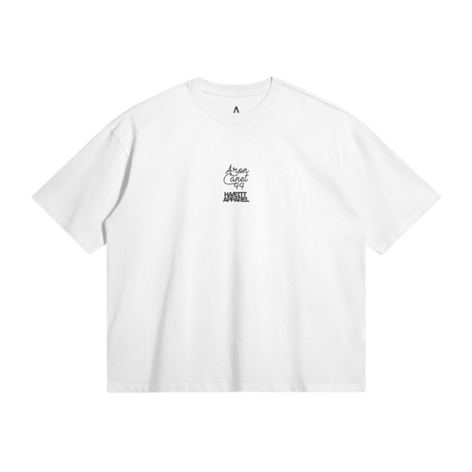 WHITE 'AUTHENTICITY MARKED' OVERSIZED T-SHIRT