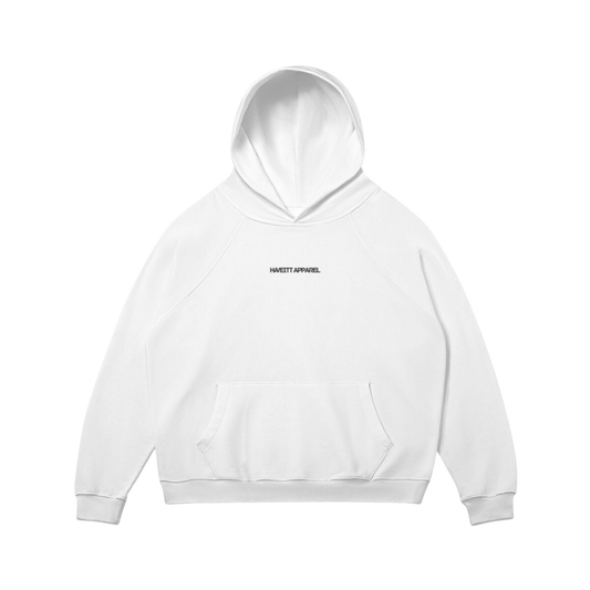 WHITE NMF "PANIGALE" OVERSIZED HOODIE