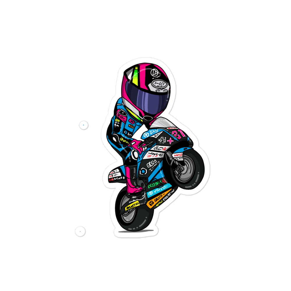 CARICATURE WHEELIE STICKER
