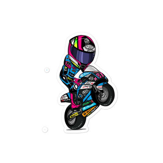 CARICATURE WHEELIE STICKER