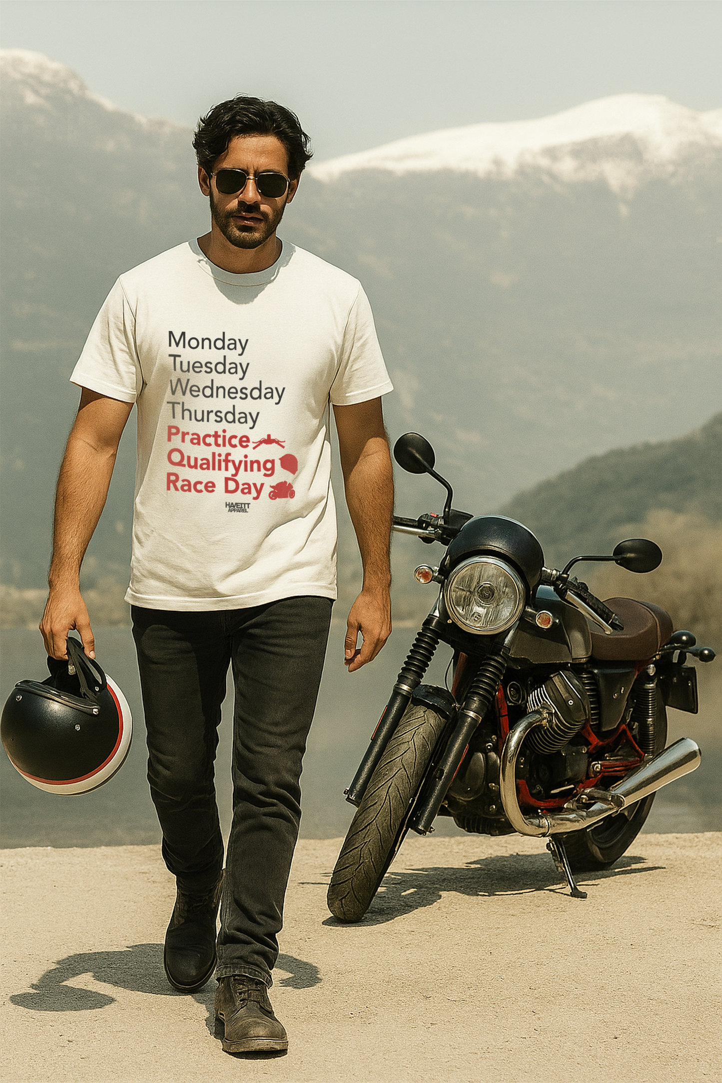 RACE WEEK WHITE OVERSIZED T-SHIRT