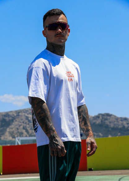 WHITE 'THE WORLD IS YOURS' OVERSIZED T-SHIRT