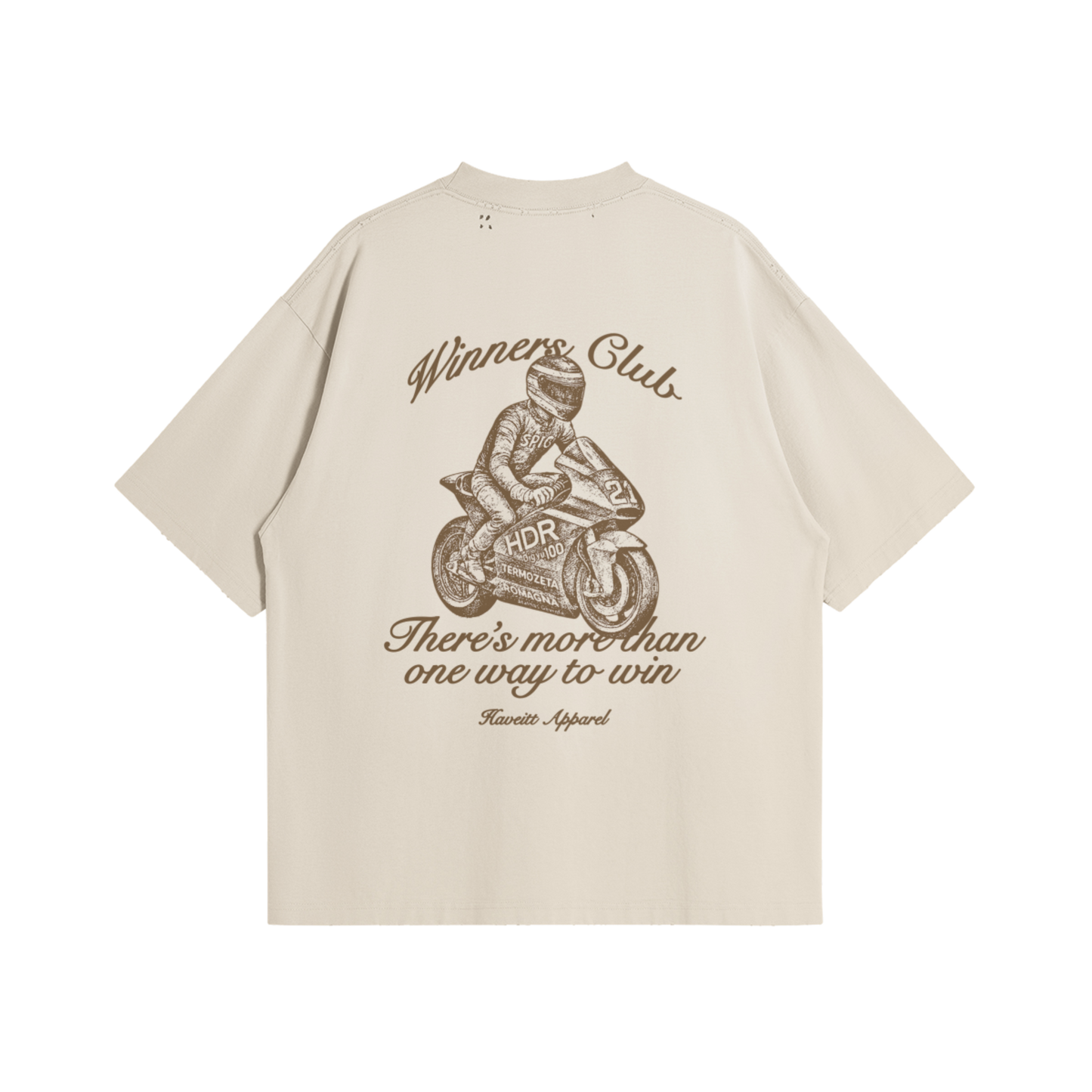 BREIGE WINNERS CLUB OVERSIZED T-SHIRT