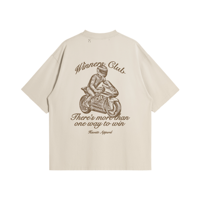 BREIGE WINNERS CLUB OVERSIZED T-SHIRT