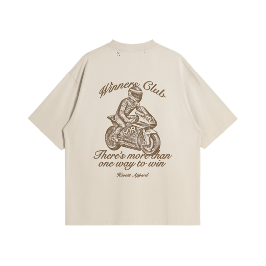 BREIGE WINNERS CLUB OVERSIZED T-SHIRT