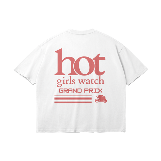 HOT GIRLS WATCH GRAND PRIX OVERSIZED T-SHIRT