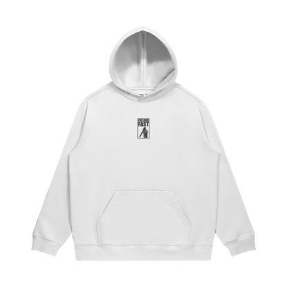 WHITE 'FEELING FAST' OVERSIZED HOODIE