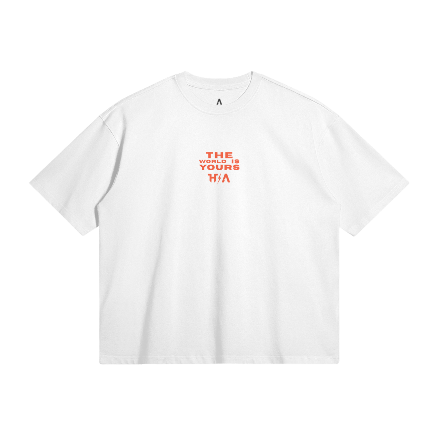 WHITE 'THE WORLD IS YOURS' OVERSIZED T-SHIRT
