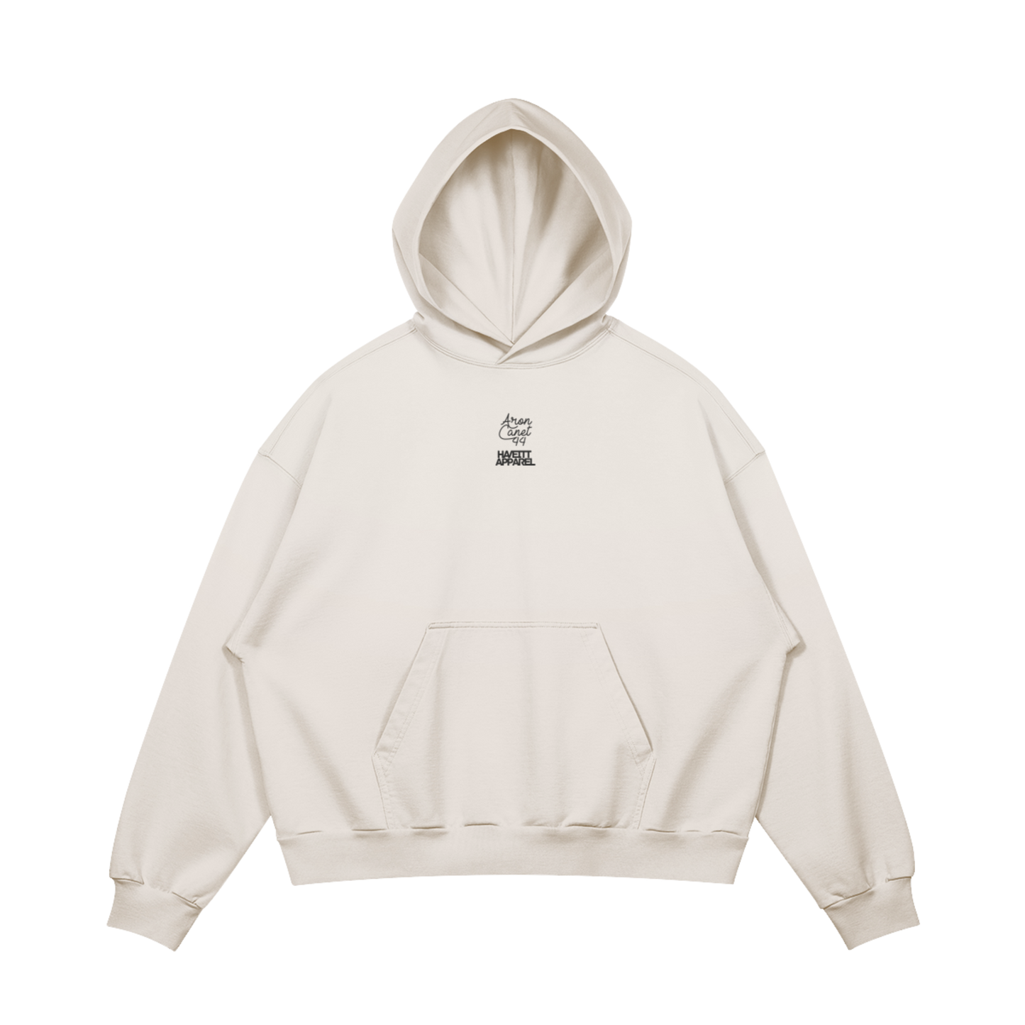 CREAM 'AUTHENTICITY MARKED' OVERSIZED HOODIE