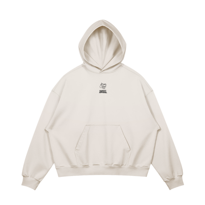 CREAM 'AUTHENTICITY MARKED' OVERSIZED HOODIE