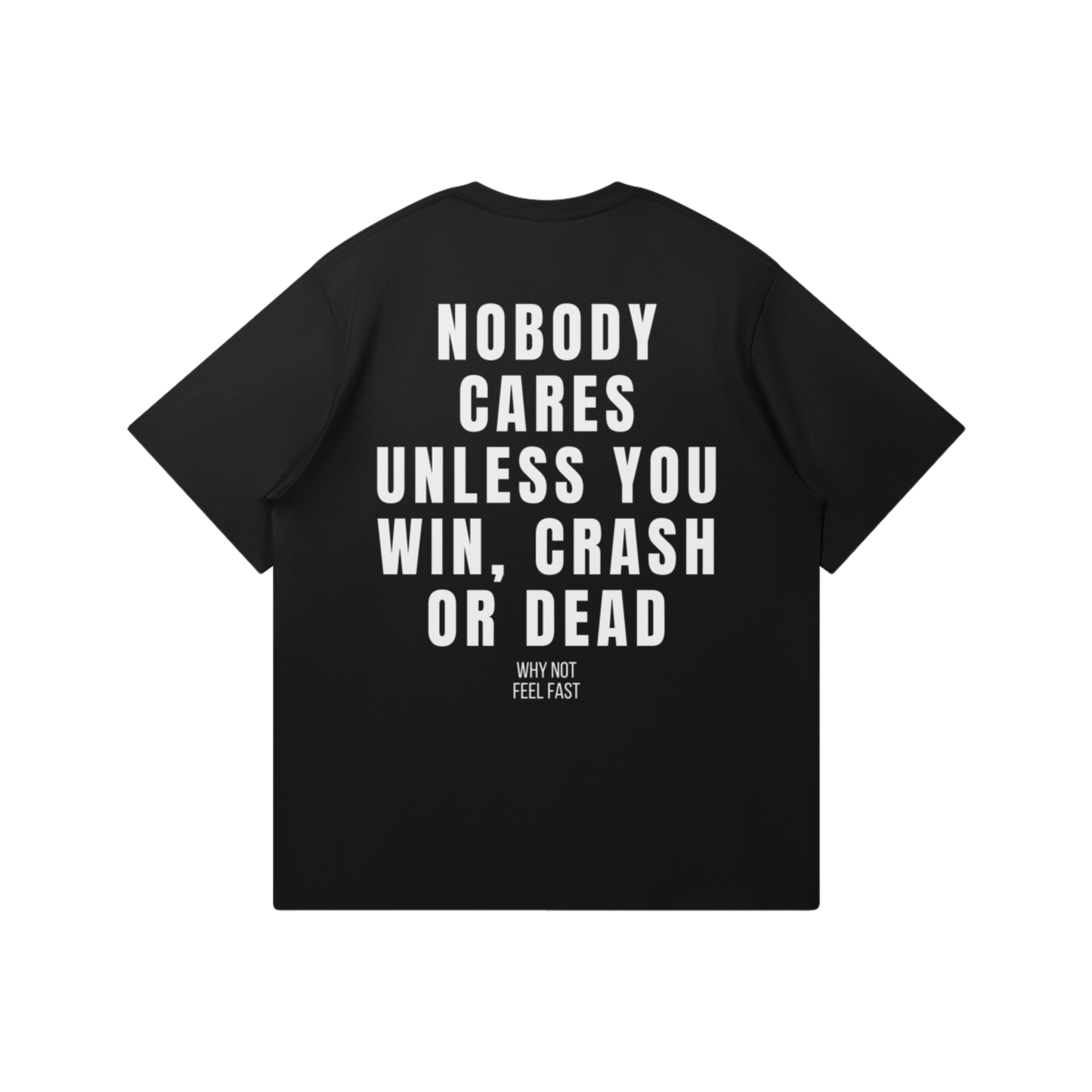 BLACK NOBODY CARES OVERSIZED T-SHIRT
