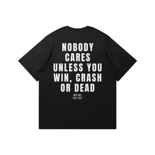 BLACK NOBODY CARES OVERSIZED T-SHIRT