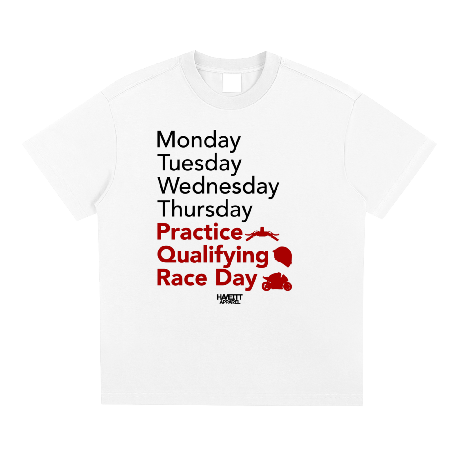 RACE WEEK WHITE OVERSIZED T-SHIRT