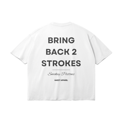 BRING BACK 2 STROKES WHITE OVERSIZED T-SHIRT