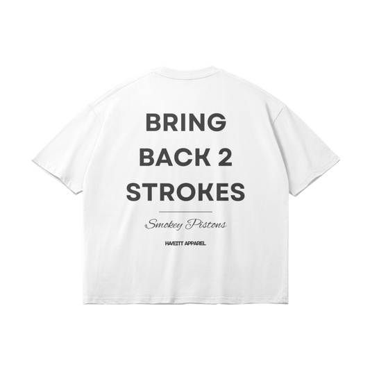 BRING BACK 2 STROKES WHITE OVERSIZED T-SHIRT