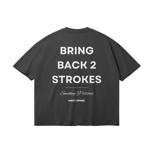 BRING BACK 2 STROKES BLACK OVERSIZED T-SHIRT